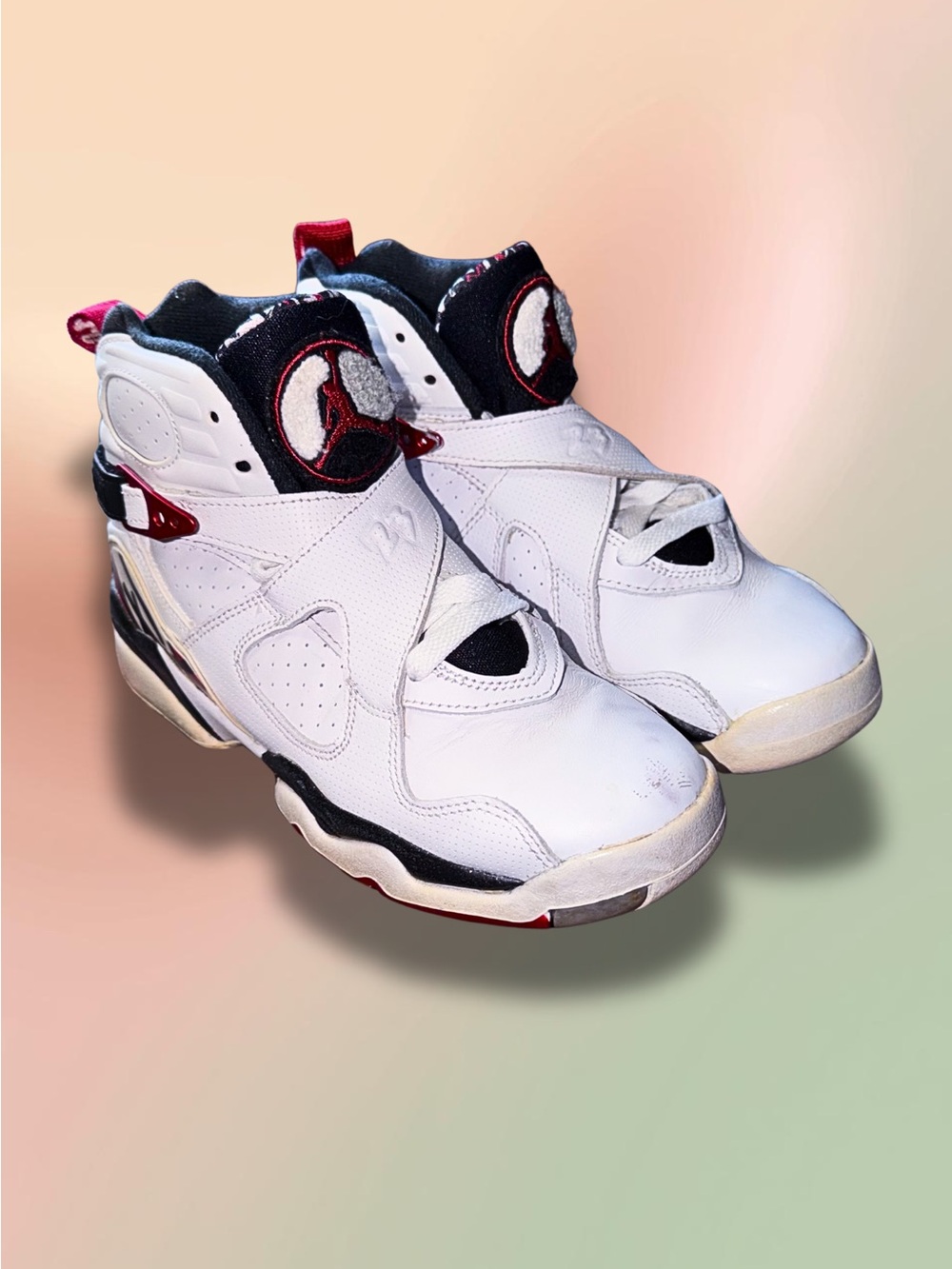Air Jordan 8 Retro Alternate GS 305368-104 White Red Black Kids 4Y
